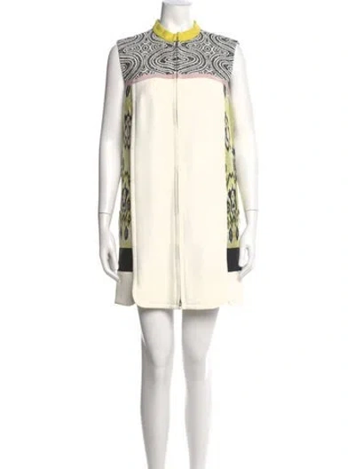 Pre-owned Giambattista Valli Printed Mini Dress In Neutral