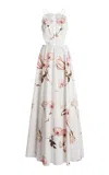 Giambattista Valli Printed Poplin Dress In White