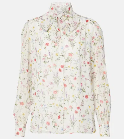 Giambattista Valli Bedruckte Bluse Aus Seide In Multicolor