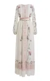 Giambattista Valli Printed Silk Georgette Gown In Ivory