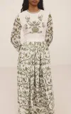 Giambattista Valli Printed Silk Georgette Maxi Dress In Green
