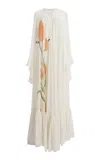 Giambattista Valli Printed Silk Georgette Maxi Dress In Ivory