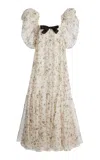 Giambattista Valli Printed Silk Organza Maxi Dress In Multi