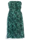 Giambattista Valli Printed Strapless Dress In Green