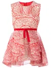 Giambattista Valli Printed Top In Red