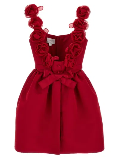 GIAMBATTISTA VALLI RED ROSE BOW DRESS