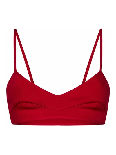 Giambattista Valli Red Viscose Blend Bralette Top