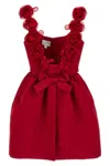 Giambattista Valli Satin Mini Dress With Structured Balloon Skirt