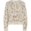 Giambattista Valli Floral-embroidered Cashmere Cardigan In Ivory