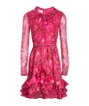Giambattista Valli Rose Mania-print Silk-georgette Dress In Red
