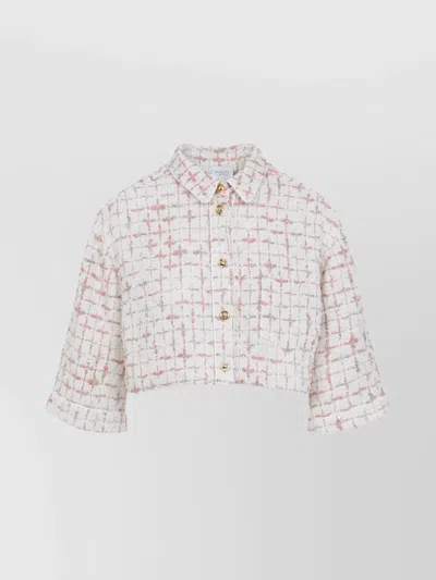 GIAMBATTISTA VALLI ROSE PRINT SILK SHIRT