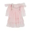 Giambattista Valli Off-shoulder Layered Mini Dress Ruffles In Pink