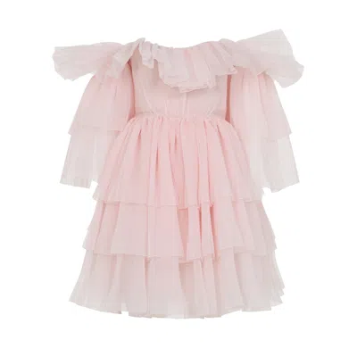 GIAMBATTISTA VALLI ROSE RUFFLED DRESS