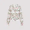 Giambattista Valli Floral Long-sleeved Blouse In Ivory Multi