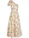 Giambattista Valli Rosier Asymmetric One-shoulder Cotton Poplin Midi Dress In Nude