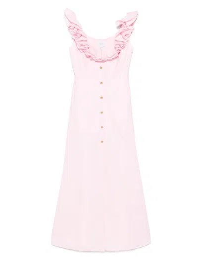 Giambattista Valli Midikleid Mit Volants In Rosa