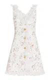 Giambattista Valli Ruffled Jacquard Mini Dress In Multi