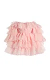 Giambattista Valli Ruffled Organza Mini Dress In Light Pink