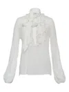 Giambattista Valli Ruffled-trim Blouse In White