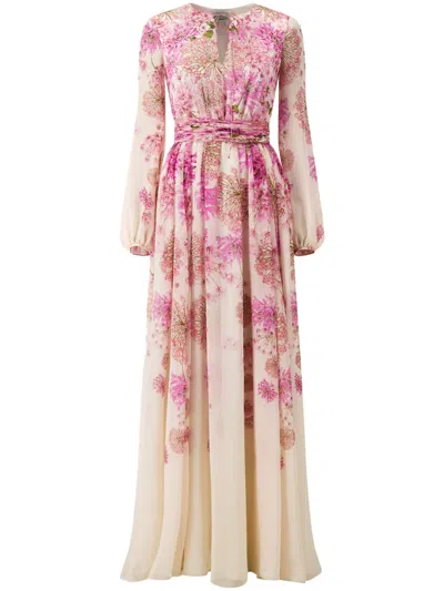 Giambattista Valli Saint-rémy Silk Maxi Dress In Pink