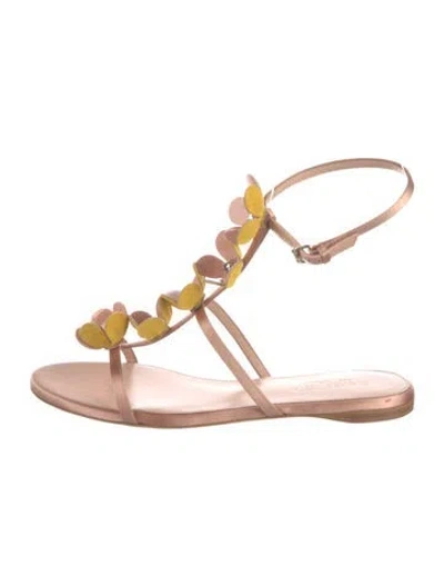 Pre-owned Giambattista Valli Satin Gladiator Sandals In Pink