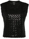 Giambattista Valli Sequin-embelished Tank Top In Black