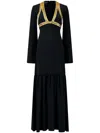 Giambattista Valli Sequin-embellished Crepe Gown In Black