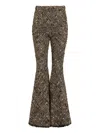 Giambattista Valli Sequin-embellished Flared Trousers In Brown