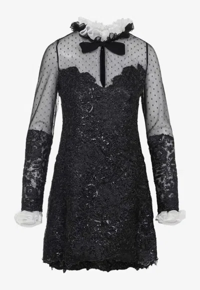 GIAMBATTISTA VALLI SEQUIN-EMBELLISHED MINI DRESS