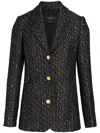 Giambattista Valli Sequin-embellished Tweed Blazer In Black