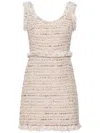 Giambattista Valli Sequin-embellished Tweed Dress In Neutrals