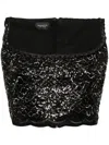 Giambattista Valli Sequin-embellishment Scallop-hem Tank Top In Black