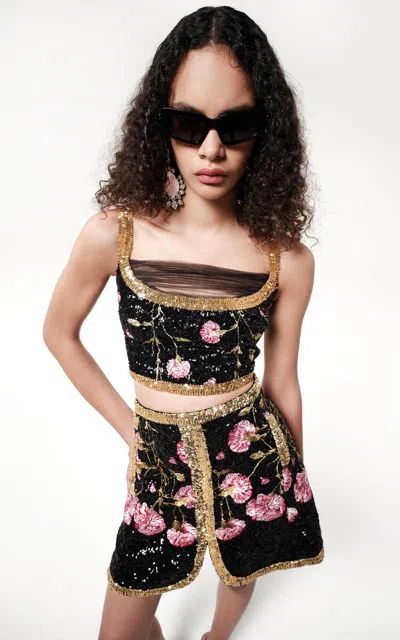 Giambattista Valli Women's Sequin Mini Skirt In Multi