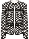 Giambattista Valli Sequined Bouclé Jacket In White