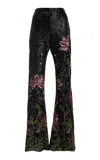 Giambattista Valli Sequined Flared Pants In Black