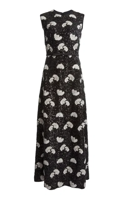 Giambattista Valli Sequined Maxi Dress In Black