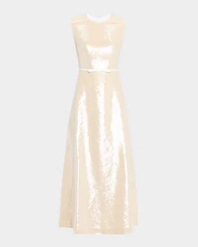 Giambattista Valli Sequined Sleeveless Ankle Dress In Multi