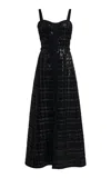 Giambattista Valli Sequined Tweed Maxi Dress In Black