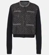 Giambattista Valli Sequined Wool Cardigan In Black