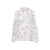 Giambattista Valli Silk Blouse With Balloon Sleeves And Floral Pattern
