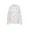 Giambattista Valli Silk Blouse With Balloon Sleeves And Floral Pattern