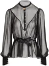 Giambattista Valli Silk Blouse In Black