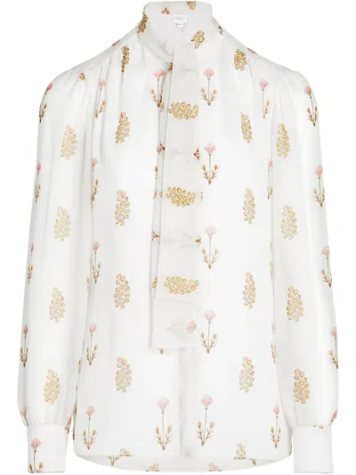 Giambattista Valli Silk Blouse In White