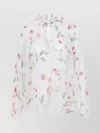 Giambattista Valli Silk Blouse With Balloon Sleeves And Floral Pattern
