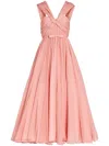 Giambattista Valli Silk Flared Midi Dress In Pink