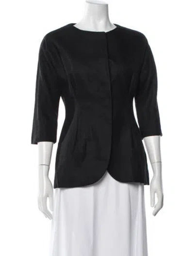 Pre-owned Giambattista Valli Silk Jacket In Black