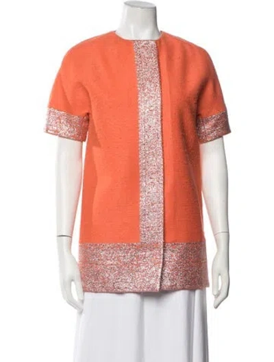Pre-owned Giambattista Valli Silk Jacket In Orange