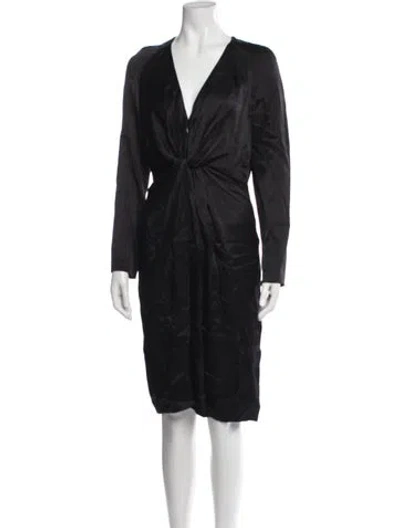Pre-owned Giambattista Valli Silk Knee-length Dress In Blue