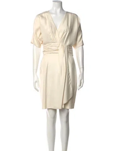 Pre-owned Giambattista Valli Silk Knee-length Dress In Neutral