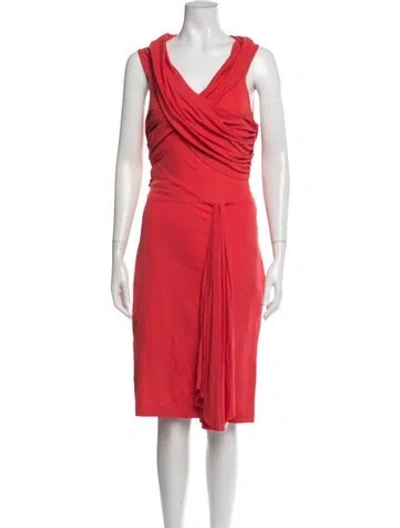 Pre-owned Giambattista Valli Silk Knee-length Dress In Pink